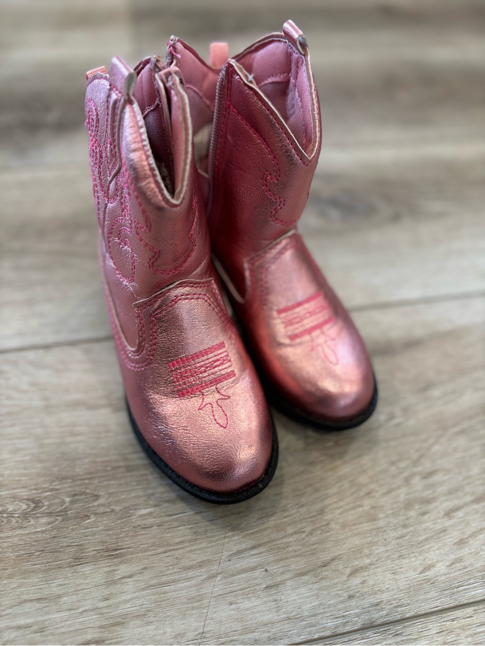 Joe Fresh Metallic Pink Girls Cowboy Boots